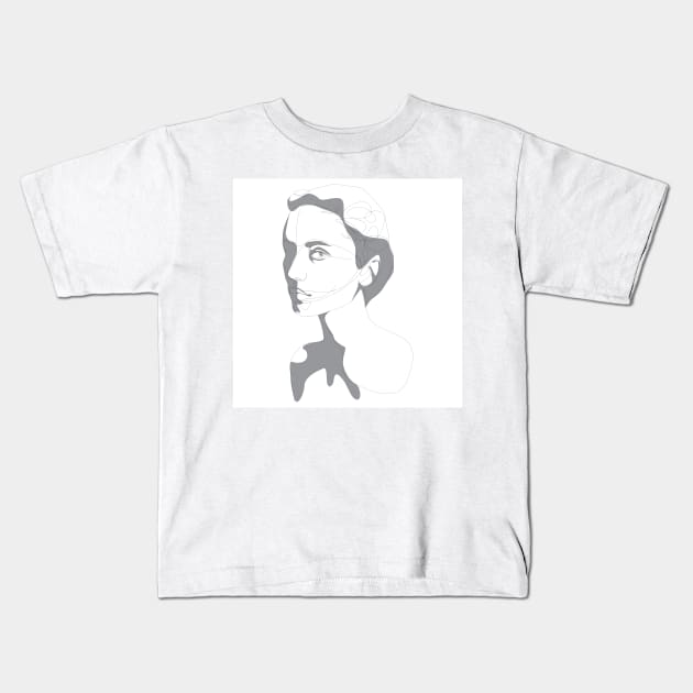 portrait Kids T-Shirt by addillum